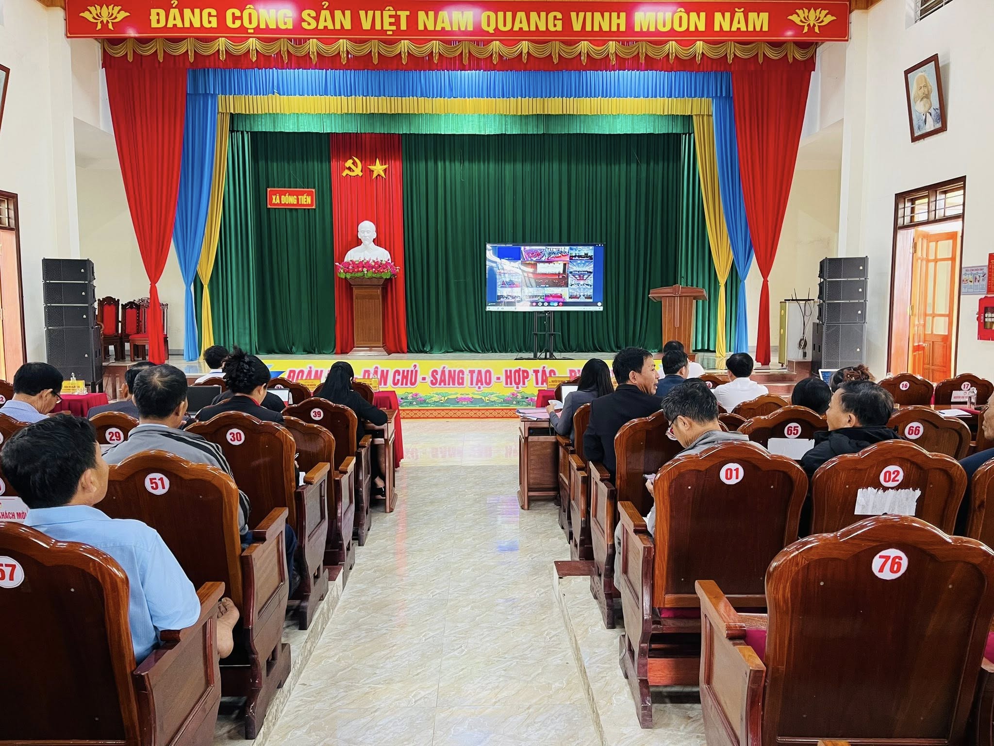 Xã Đồng Tiến tham dự Hội nghị trực tuyến triển khai công tác bầu cử ĐBQH và HĐND các cấp nhiệm kỳ 2021 - 2026