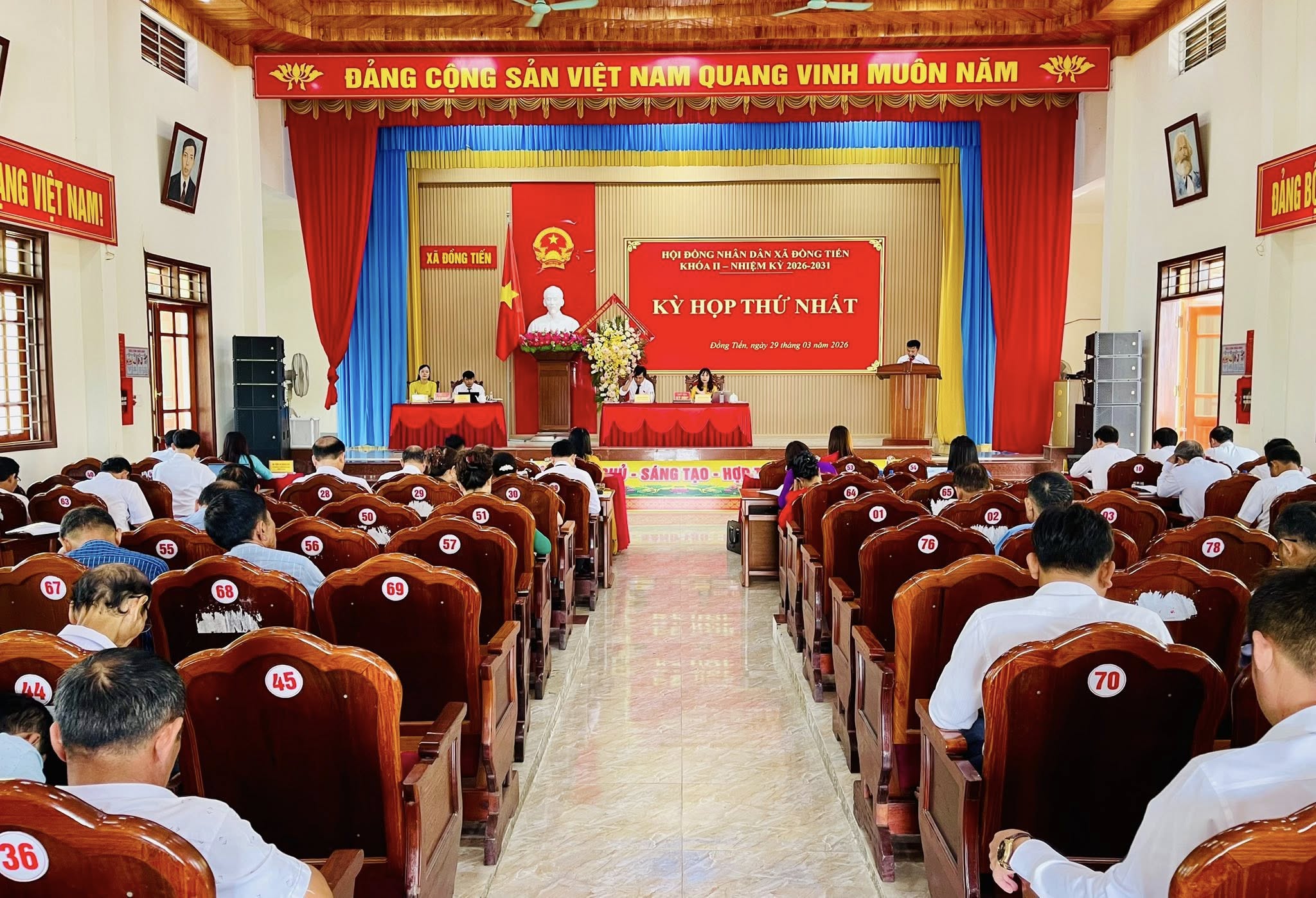 Hội đồng nhân dân xã Đồng Tiến khoá II nhiệm kỳ 2026 – 2031 tổ chức Kỳ họp thứ  nhất