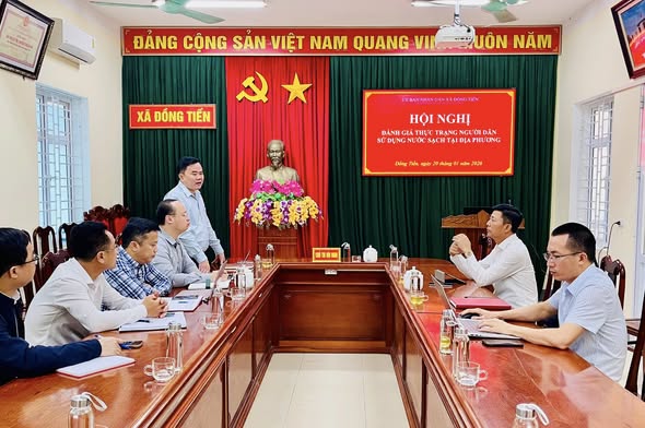  Ủy ban nhân dân xã Đồng Tiến tổ chức Hội nghị đánh giá thực trạng người dân sử dụng nước sạch trên địa bàn xã.