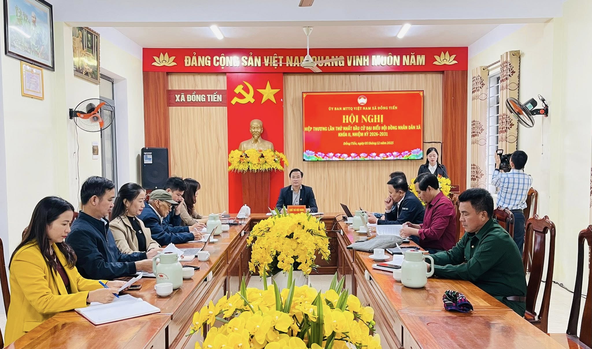 Xã Đồng Tiến: Hội nghị hiệp thương lần thứ nhất bầu cử đại biểu HĐND xã khóa II, nhiệm kỳ 2026–2031.