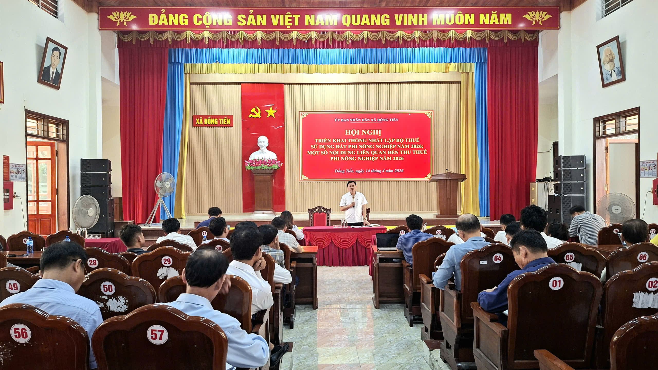 XÃ ĐỒNG TIẾN TỔ CHỨC HỘI NGHỊ TRIỂN KHAI THỐNG NHẤT LẬP BỘ THUẾ SỬ DỤNG ĐẤT PHI NÔNG NGHIỆP NĂM 2026.