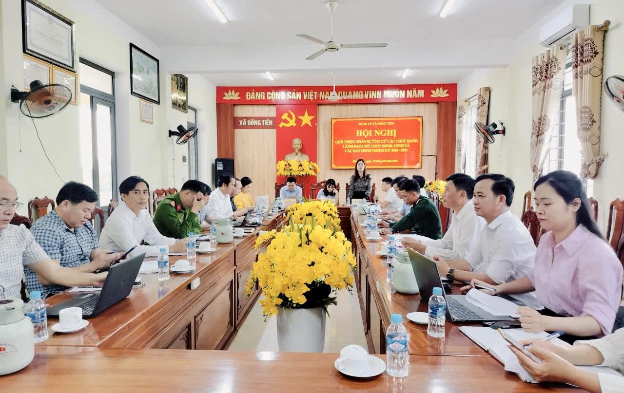 Ban Thường vụ Đảng ủy, Ban Chấp hành Đảng bộ xã Đồng Tiến: Hội nghị thực hiện quy trình giới thiệu nhân sự ứng cử các chức danh lãnh đạo chủ chốt HĐND, UBND và các ban của HĐND xã nhiệm kỳ 2026–2031