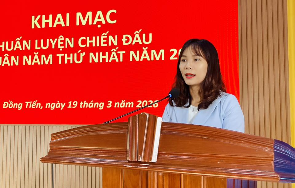 Xã Đồng Tiến tổ chức khai mạc huấn luyện chiến đấu dân quân năm thứ nhất năm 2026.