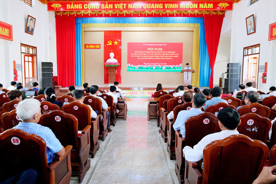 Xã Đồng Tiến Hội nghị triển khai Nghị quyết số 66-NQ/TW  và tuyên truyền, phổ biến pháp luật về xử phạt vi phạm hành chính, tiếp công dân, khiếu nại, tố cáo; phòng, chống tham nhũng.