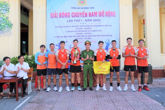  Giải bóng chuyền Công an xã Đồng Tiến mở rộng năm 2026 thành công rực rỡ.