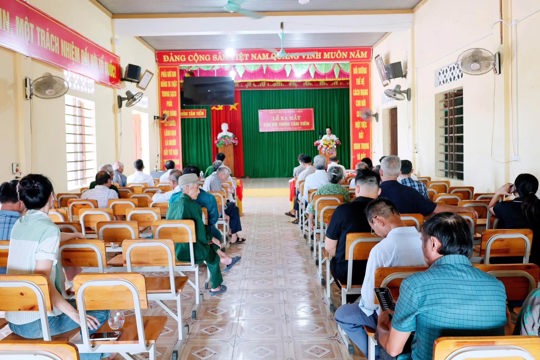 Chi bộ thôn Tân Tiến, xã Đồng Tiến tổ chức Lễ công bố quyết định thành lập và ra mắt Chi bộ sau sắp xếp đơn vị hành chính
