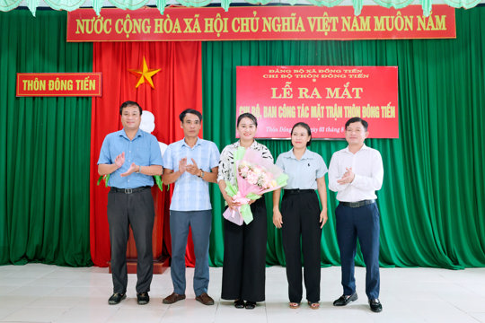 Chi bộ thôn Đông Tiến, xã Đồng Tiến tổ chức Lễ ra mắt Chi bộ và Ban Công tác Mặt trận thôn Đông Tiến