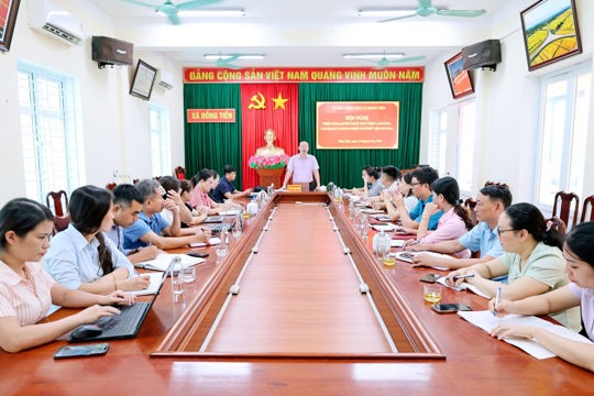 UBND xã Đồng Tiến tổ chức Hội nghị triển khai, hướng dẫn thực hiện làm giàu, làm sạch và hoàn thiện cơ sở dữ liệu đất đai trên địa bàn