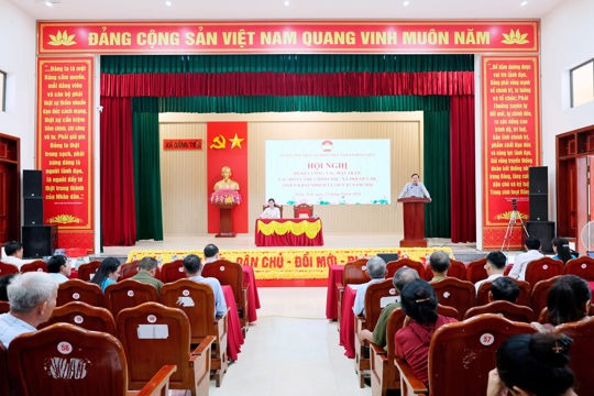Ủy ban MTTQ Việt Nam xã Đồng Tiến tổ chức Hội nghị sơ kết công tác Mặt trận, các đoàn thể chính trị - xã hội quý III, triển khai nhiệm vụ quý IV năm 2026.
