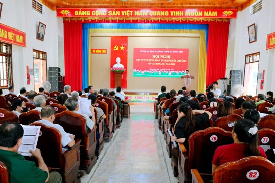 Sở Nội vụ tỉnh Hà Tĩnh phối hợp với UBND xã Đồng Tiến tổ chức Hội nghị tập huấn chính sách ưu đãi người có công với cách mạng năm 2026.