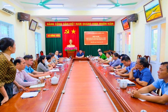 UBND xã Đồng Tiến tổ chức hội nghị triển khai các giải pháp thu gom, xử lý rác thải trên địa bàn
