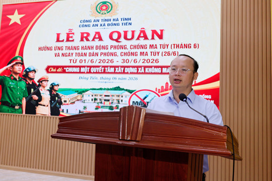 Xã Đồng Tiến  Lễ ra quân hưởng ứng Tháng hành động phòng, chống ma túy  và Ngày toàn dân phòng, chống ma túy 