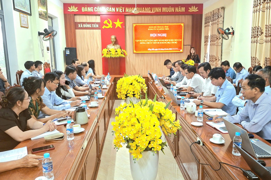 Xã Đồng Tiến tập huấn kỹ năng điều hành hội nghị cho Cấp ủy, Chi bộ