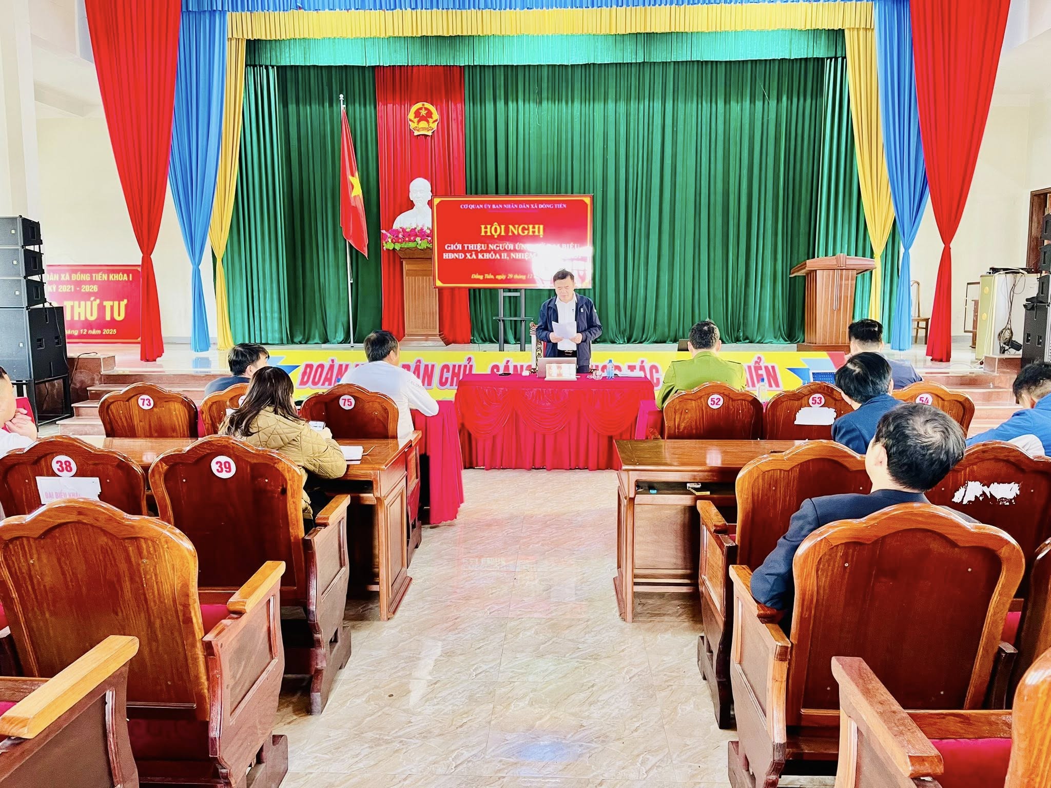 Ủy ban nhân dân xã Đồng Tiến: Hội nghị giới thiệu người ứng cử đại biểu HĐND xã khóa II, nhiệm kỳ 2026–2031